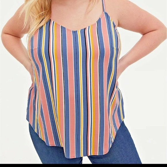 torrid Tops - Torrid Multicolor Striped Camisole Size 2